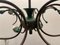 Large Sputnik Bronze Green Chandelier, 1950s 5