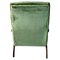 Vintage Green Velvet Armchair by Guglielmo Ulrich, 1950s, Image 4