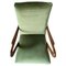 Vintage Green Velvet Armchair by Guglielmo Ulrich, 1950s 6