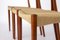 Dining Chairs in Teak with Papercord Seat, 1960s, Set of 8 10