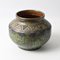 Grüne glasierte deutsche Studio Vase aus Keramik, 1970er 1