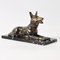 Art Deco Spelter Shepherd Dog Figurine, 1930s 1