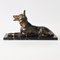 Art Deco Spelter Schäferhund Figur, 1930er 4