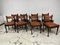 Model Chairs 620 in Silvio Coppola Leather by Silvio Coppola for Bernini, 1960s, Set of 8 3