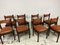 Model Chairs 620 in Silvio Coppola Leather by Silvio Coppola for Bernini, 1960s, Set of 8 2