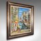Escena callejera veneciana, años 90, pequeño óleo sobre lienzo, enmarcado, Imagen 2