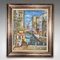 Venetian Street Scene, 1990s, Small Oil on Canvas, Framed 1