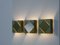 C-1556 Golden Green Wall Lamps from Raak, Set of 3 4