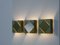 C-1556 Golden Green Wall Lamps from Raak, Set of 3, Image 4