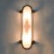 Art Deco Style Brass and Frosted Murano Glass Sconces, 1980, Set of 2, Image 3