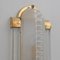 Art Deco Style Brass and Frosted Murano Glass Sconces, 1980, Set of 2, Image 4