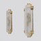 Art Deco Style Brass and Frosted Murano Glass Sconces, 1980, Set of 2 2