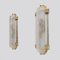 Art Deco Style Brass and Frosted Murano Glass Sconces, 1980, Set of 2, Image 2