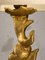 Lámpara francesa escultural dorada de Georges Mathias para Fondica, años 80, Imagen 5