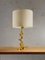 French Sculptural Golden Lamp by Georges Mathias for Fondica, 1980s, Image 1
