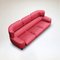 Bull 3-Seater Sofa in Red Leather by Gianfranco Frattini for Cassina, 1987 7