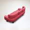 Bull 3-Sitzer Sofa aus rotem Leder von Gianfranco Frattini für Cassina, 1987 5