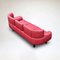 Bull 3-Seater Sofa in Red Leather by Gianfranco Frattini for Cassina, 1987 4