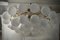 Lámpara de araña de cristal de Murano blanco y latón, años 2000, Imagen 4