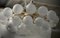 Weißer Kronleuchter aus Muranoglas & Messing, 2000er 7