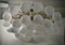 Lámpara de araña de cristal de Murano blanco y latón, años 2000, Imagen 2