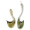 Modernist Clear and Gold Murano Glass Sculptures of Swans, 1960s, Set of 2, Image 2