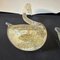 Esculturas modernistas de cisnes de cristal de Murano claro y dorado, años 60. Juego de 2, Imagen 5