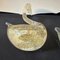 Modernist Clear and Gold Murano Glass Sculptures of Swans, 1960s, Set of 2, Image 5