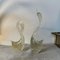 Moderne Skulpturen von Swans aus klarem & goldenem Muranoglas, 1960er, 2er Set 8