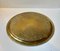 Vintage Round Snake Skin Embossed Brass Tray, Image 4