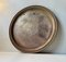 Vintage Round Snake Skin Embossed Brass Tray, Image 2