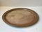 Vintage Round Snake Skin Embossed Brass Tray 3