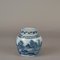 Chinesisches Ingwerglas aus Porzellan mit kobaltfarbenem Deckel, 19. Jh. 7