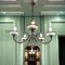 White Murano Glass and Brass Chandelier, 1940s 10