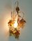 Mid-Century Sconce in Crystal Glass and Gilt Brass Grapes and Leaves by Christoph Palme for Palwa, 1970s 3