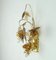 Mid-Century Sconce in Crystal Glass and Gilt Brass Grapes and Leaves by Christoph Palme for Palwa, 1970s 2