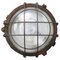 Vintage Industrial Cast Iron and Frosted Glass Sconce 1