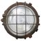 Vintage Industrial Cast Iron and Frosted Glass Sconce, Image 1