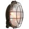 Vintage Industrial Cast Iron and Frosted Glass Sconce, Image 3