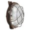 Vintage Industrial Cast Iron and Frosted Glass Sconce, Image 2