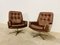 Mid-Century Danish Swivel Lounge Chairs in Brown Leather by Svend Skipper, 1970s, Set of 2, Image 8