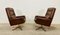 Mid-Century Danish Swivel Lounge Chairs in Brown Leather by Svend Skipper, 1970s, Set of 2 15