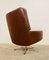 Fauteuils Pivotants Mid-Century en Cuir Marron par Svend Skipper, Danemark, 1970s, Set de 2 7