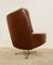 Mid-Century Danish Swivel Lounge Chairs in Brown Leather by Svend Skipper, 1970s, Set of 2 7