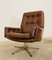 Mid-Century Danish Swivel Lounge Chairs in Brown Leather by Svend Skipper, 1970s, Set of 2, Image 3