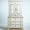Gustavian Cabinet with Original Painting, 1820s, Image 1