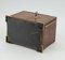 Antique English Desk Top Travelling Chest in Leather with Gilt Metal Table Top, Image 16