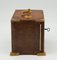 Antique English Desk Top Travelling Chest in Leather with Gilt Metal Table Top, Image 15