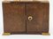 Antike englische Schreibtisch-Reisekommode aus Leder mit Tischplatte aus vergoldetem Metall 12