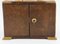 Antique English Desk Top Travelling Chest in Leather with Gilt Metal Table Top 12